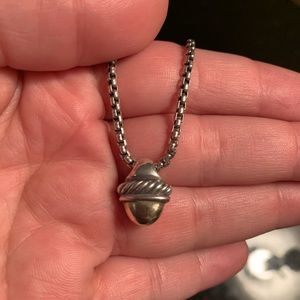 David Yurman Preowned Acorn Pendant Necklace